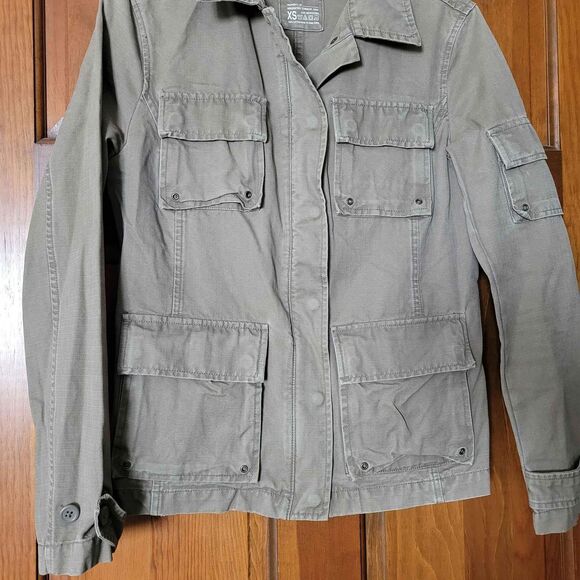 Women's Size XS J. Crew Camo Green Utility Jacket - Picture 3 of 5